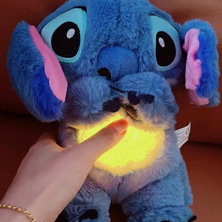 Pelúcia Stitch com Movimento de Respiração, Luzes e Sons Musicais | Stitch Relaxante para Alívio da Ansiedade e Sono Tranquilo | Presente Ideal para Aniversário de Crianças