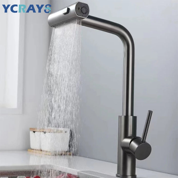 Ycrays kitchen tap - Modern style with 360° rotation and pull-out spray function