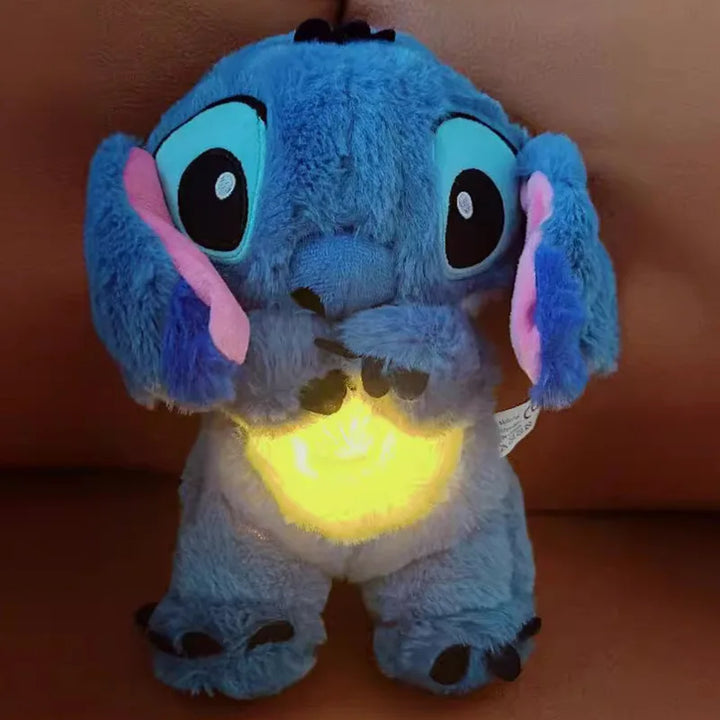 Pelúcia Stitch com Movimento de Respiração, Luzes e Sons Musicais | Stitch Relaxante para Alívio da Ansiedade e Sono Tranquilo | Presente Ideal para Aniversário de Crianças